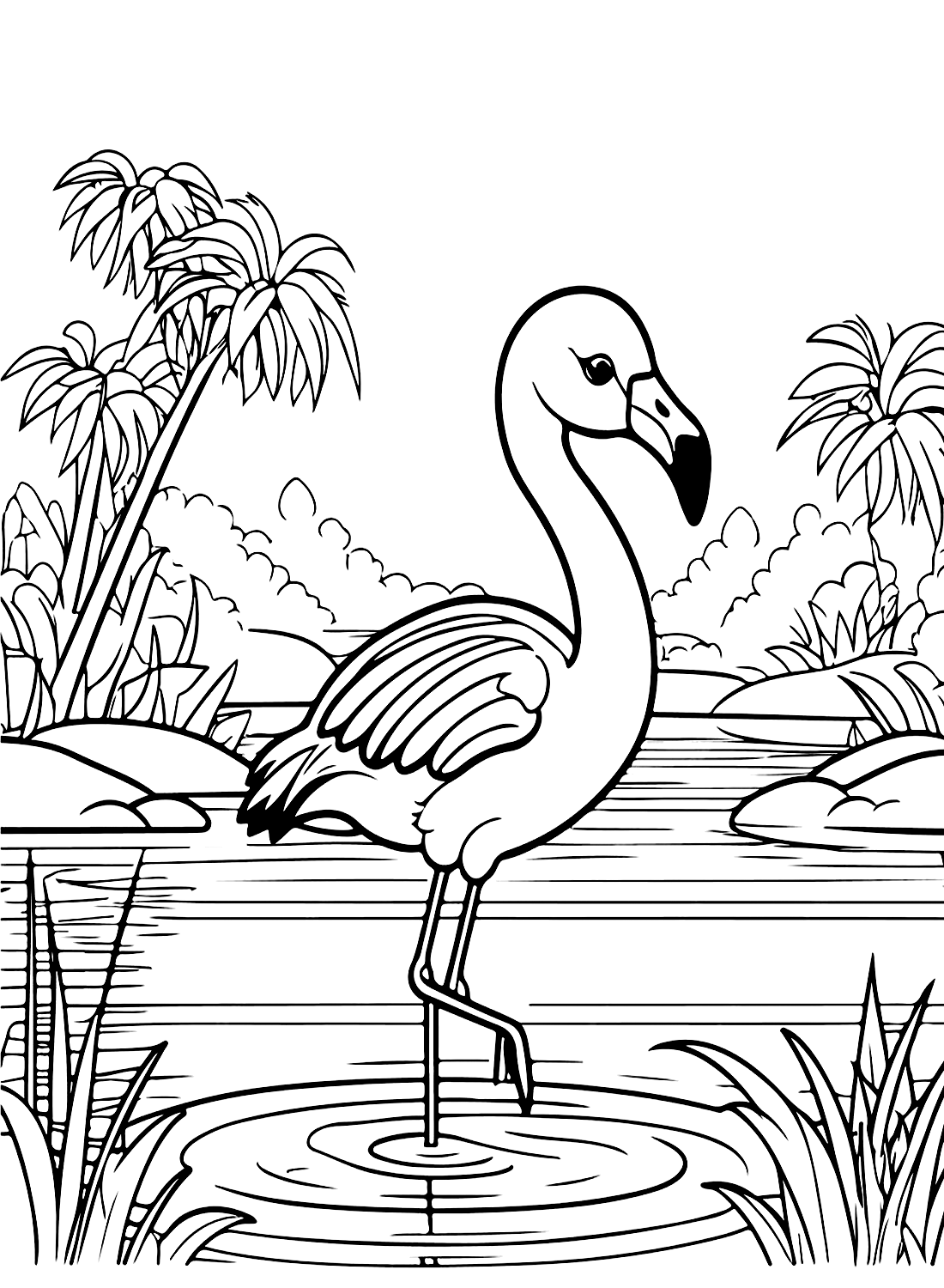 Fenicottero solo Immagine da Flamingo