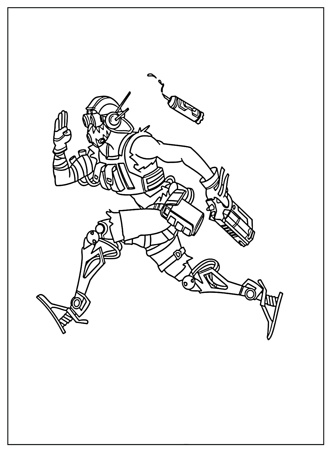 Apex Legends Octane Coloring Page from Apex Legends