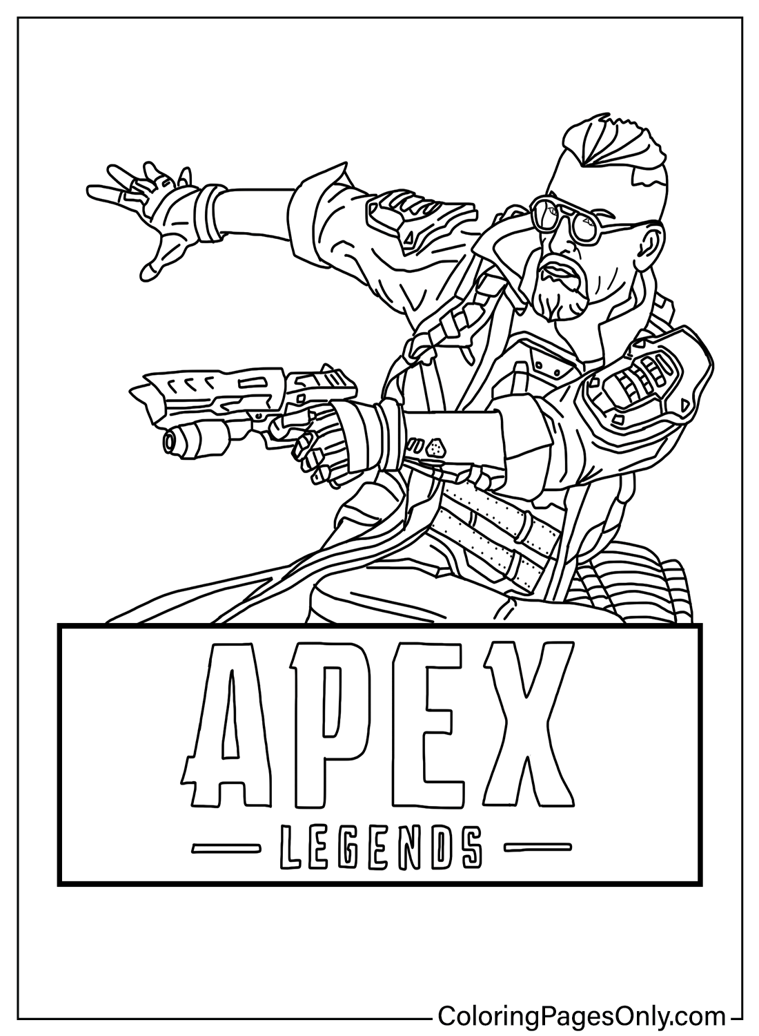 Dibujos para colorear de Apex Legends balísticos de Apex Legends