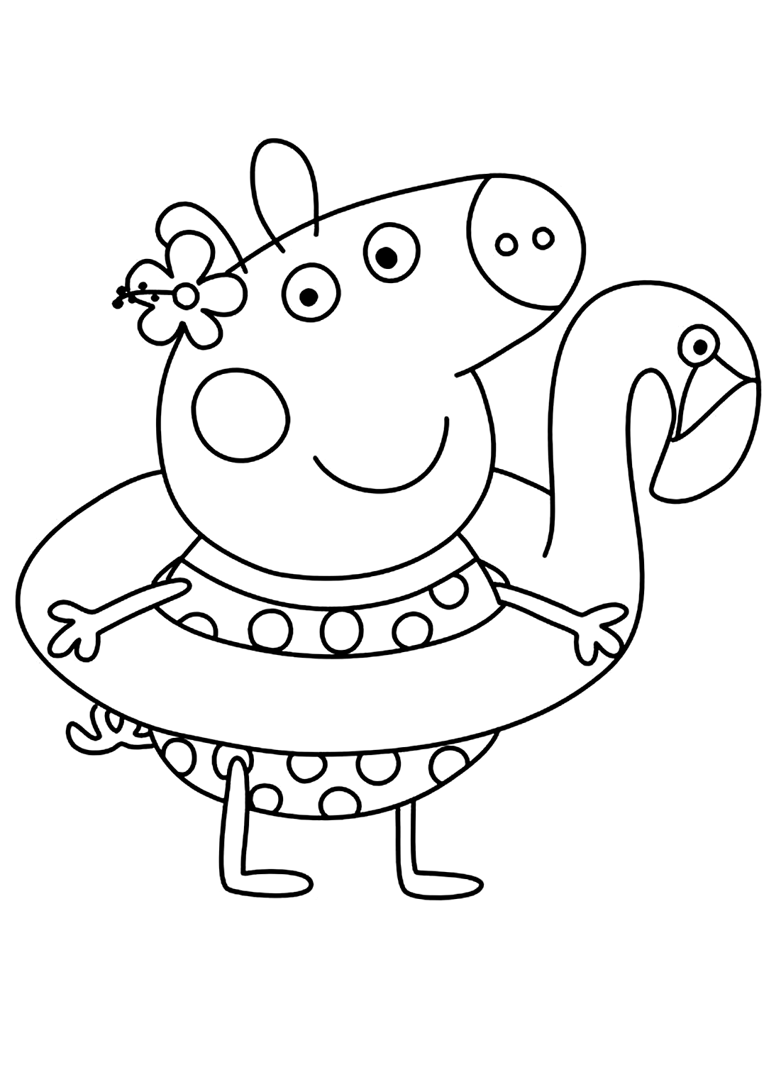 Красивый лист Свинки Пеппы из мультфильма «Свинка Пеппа»