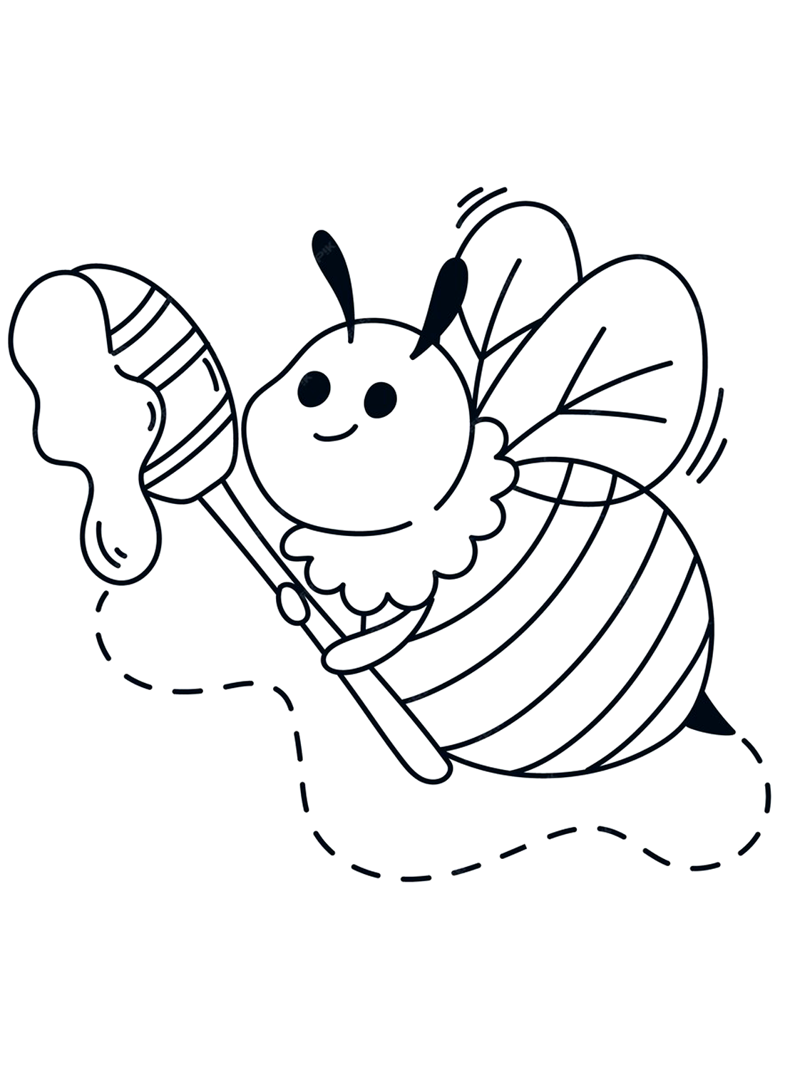 Bijenkorf kleurplaat van Bee