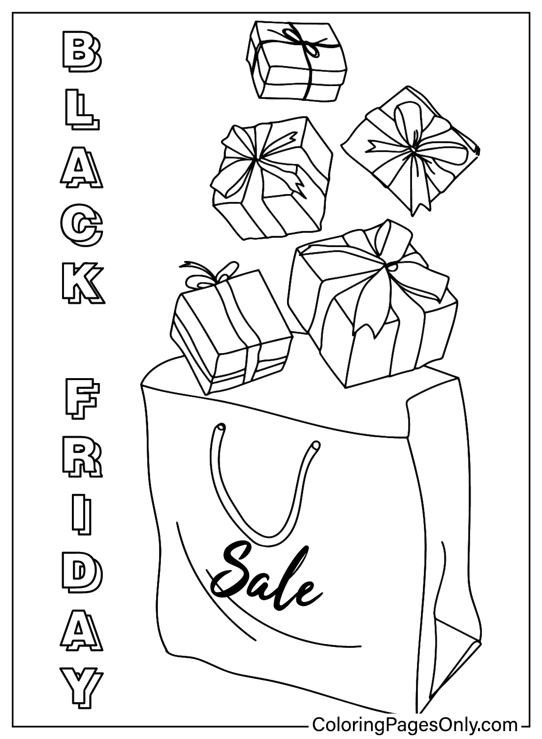 Black Friday Sale Coloring Page from Black Friday