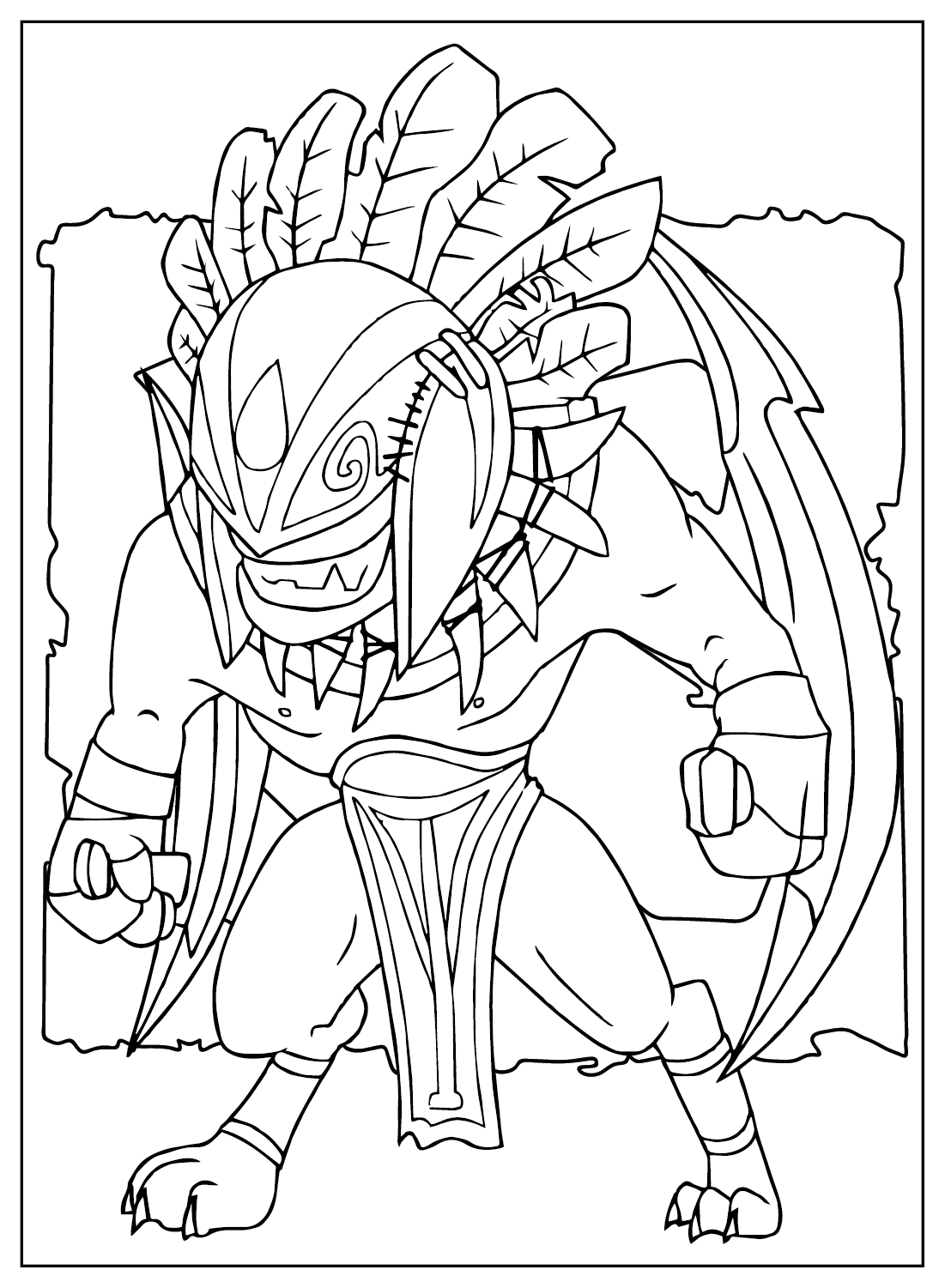 Bloodseeker Coloring Page from Dota 2