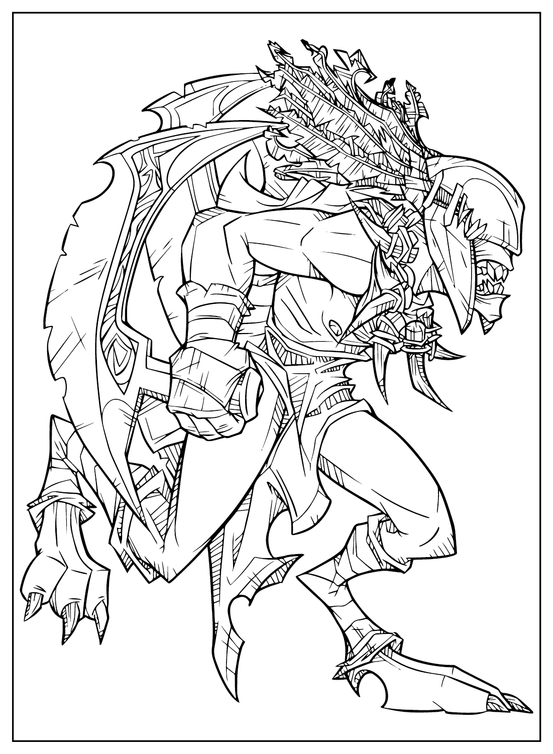 Bloodseeker Dota 2 Coloring Page from Dota 2