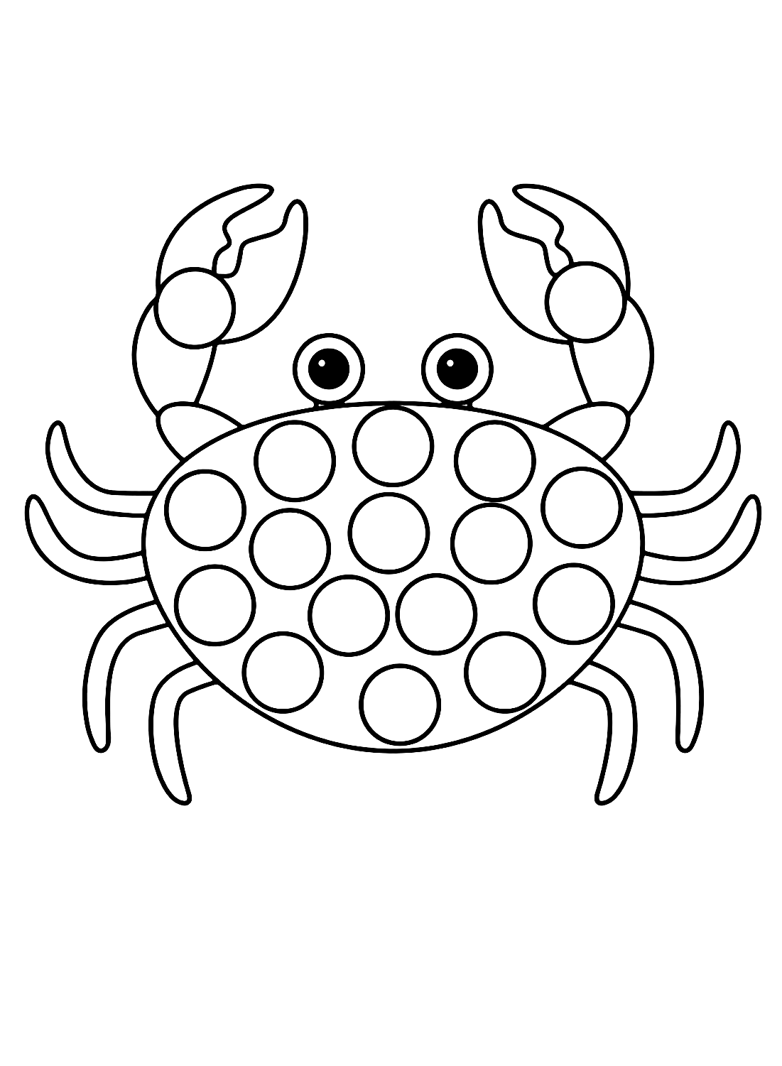 Cartoon Crab Selfie Sheet
