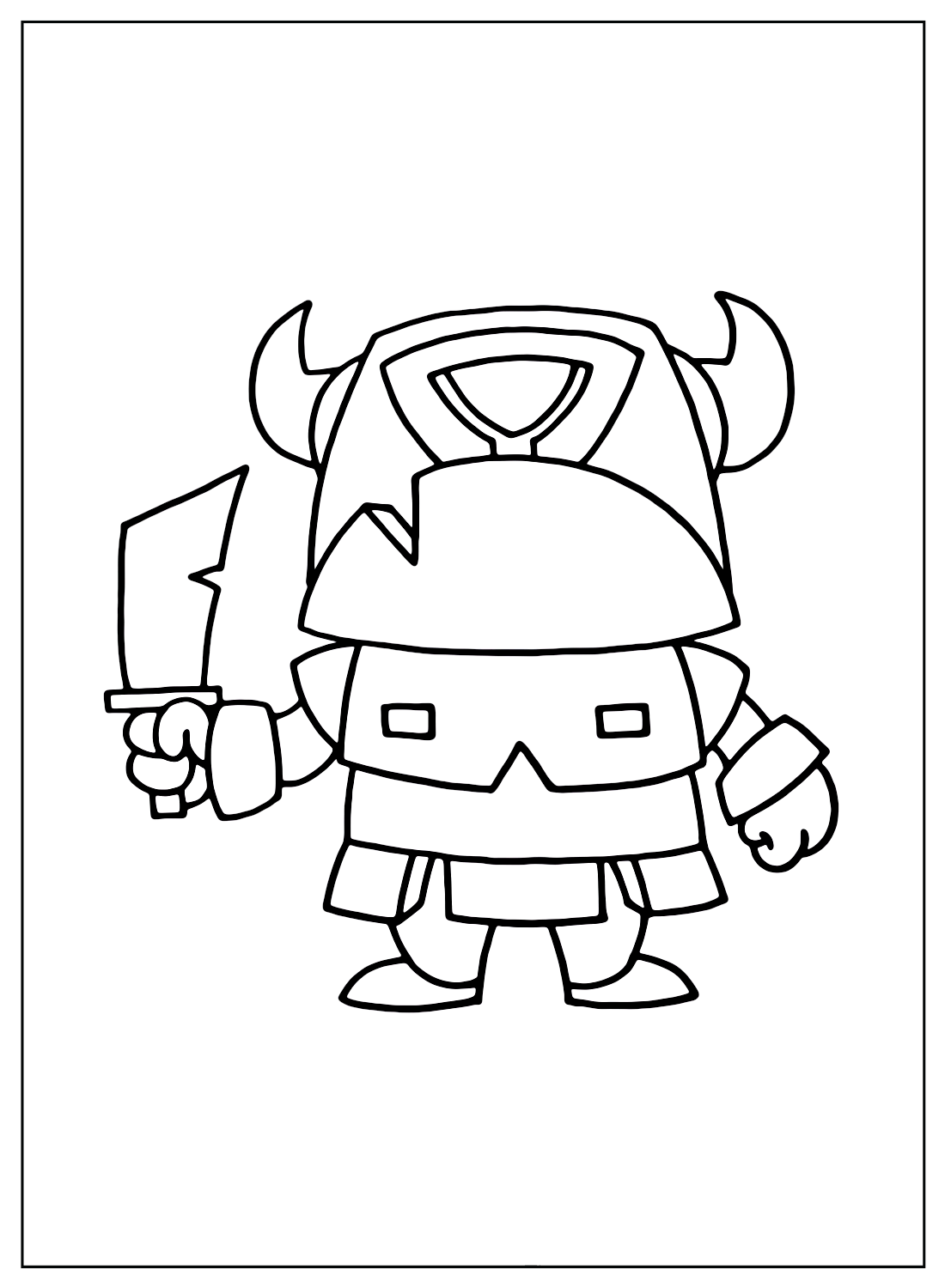 Chibi Pekka Coloring Pages from Clash of Clans