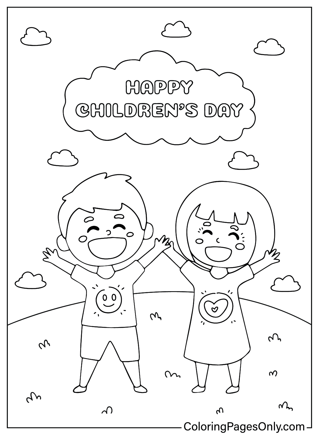 Children’s Day Coloring Page Printable