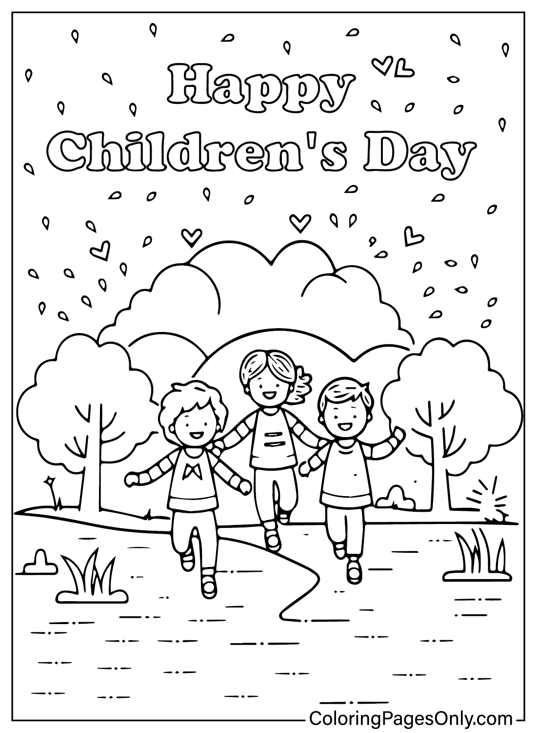 Children’s Day Coloring Page