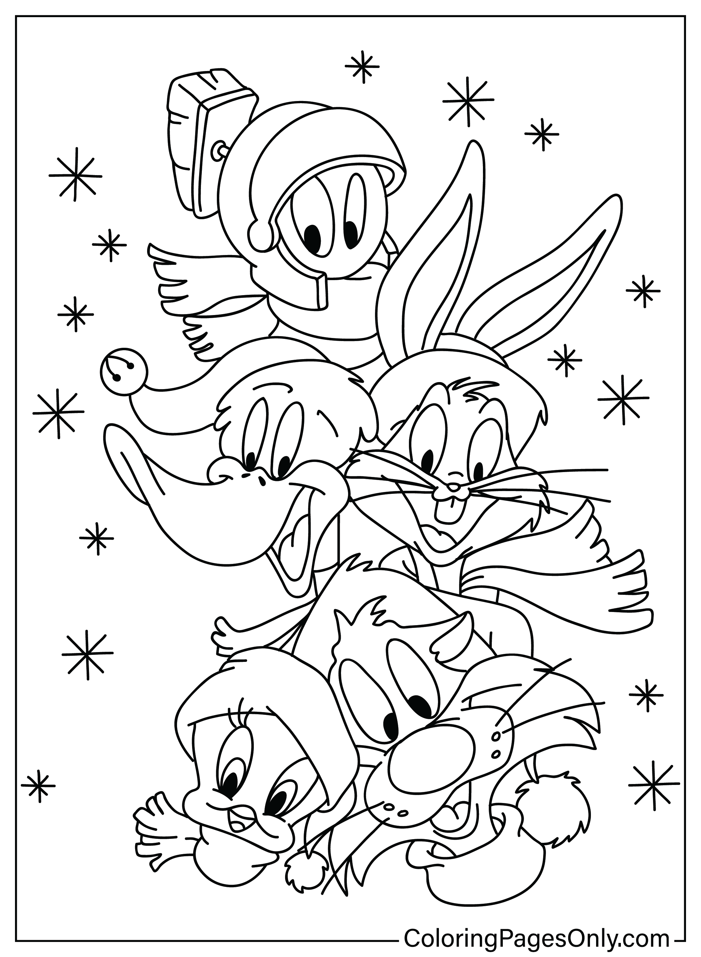 Christmas Looney Tunes Coloring Pages 2025 Christmas Looney Tunes Coloring Pages 2025