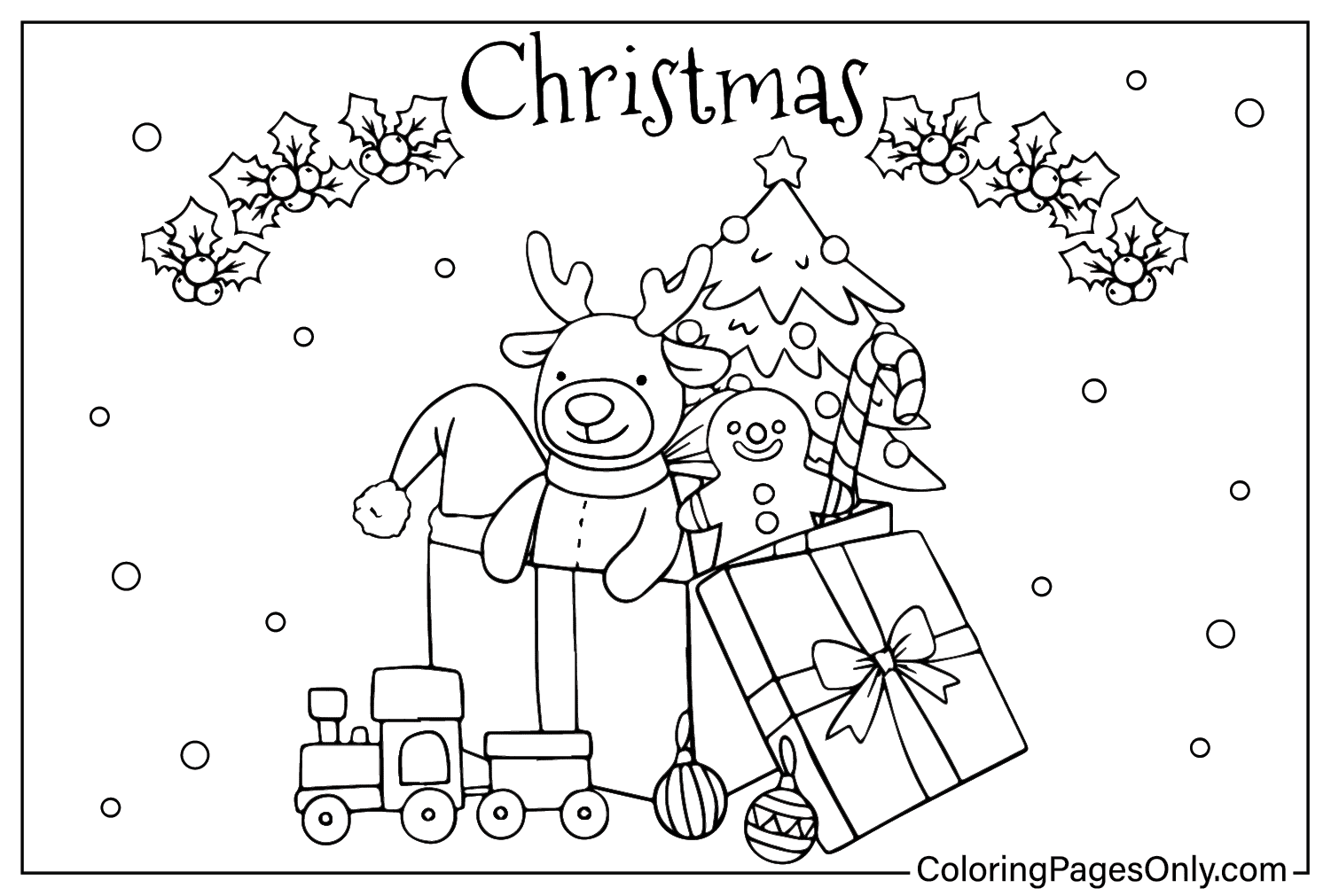 Christmas Coloring Page PDF - Free Printable Coloring Pages