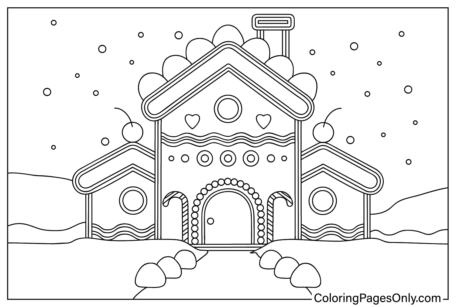 Christmas Coloring Pages Gingerbread House from Gingerbread House