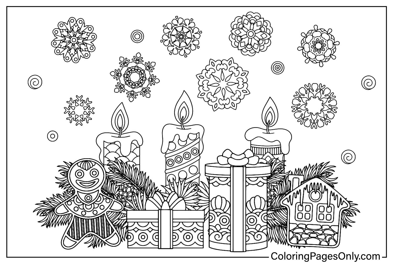 Christmas Coloring Sheet for Kids from Christmas 2024