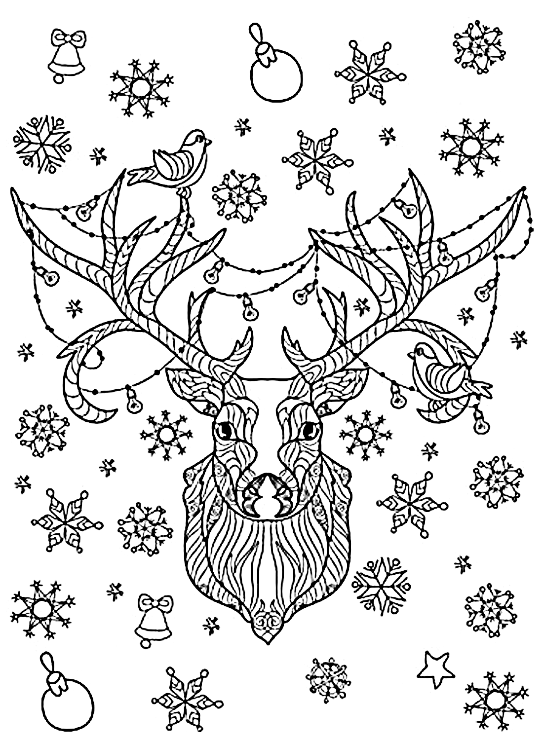 Imprimíveis de cervos de Natal da Deer