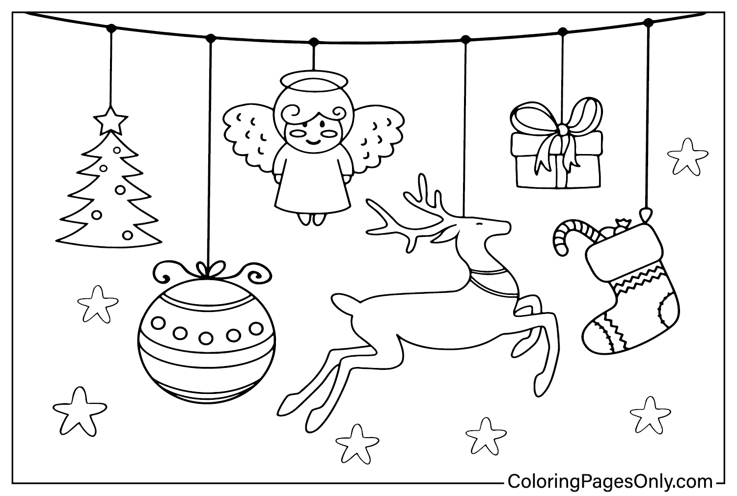Malvorlage „Weihnachtsschmuck“ PNG von Christmas Ornaments