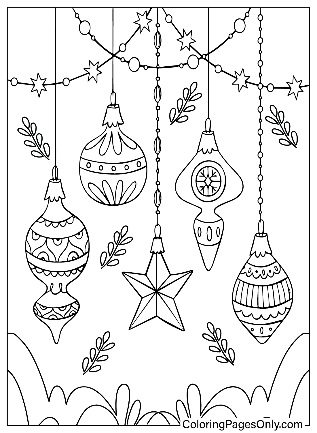 Christmas Ornaments to Color