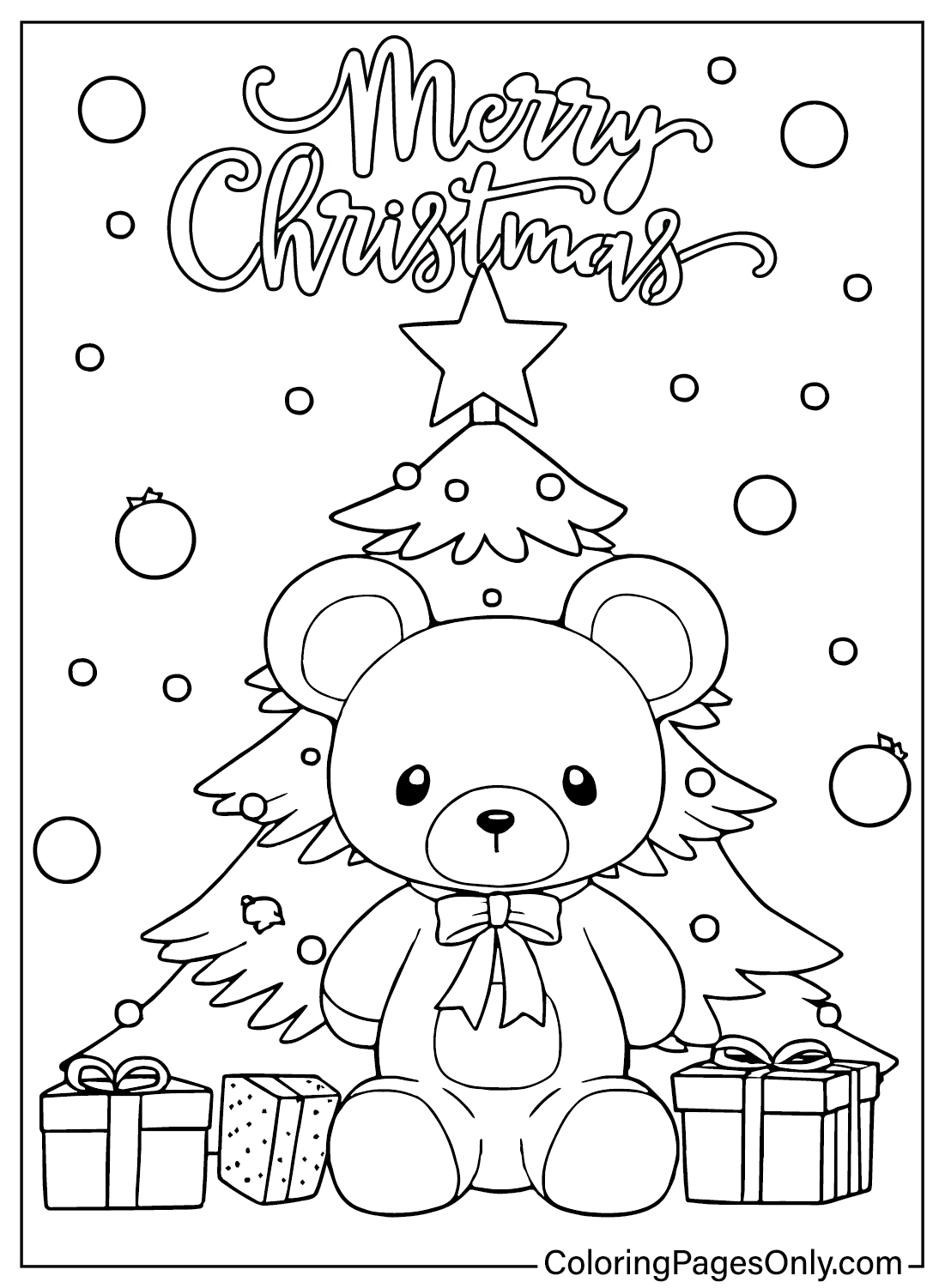 Christmas Tree Coloring Page Free Printable Coloring Pages