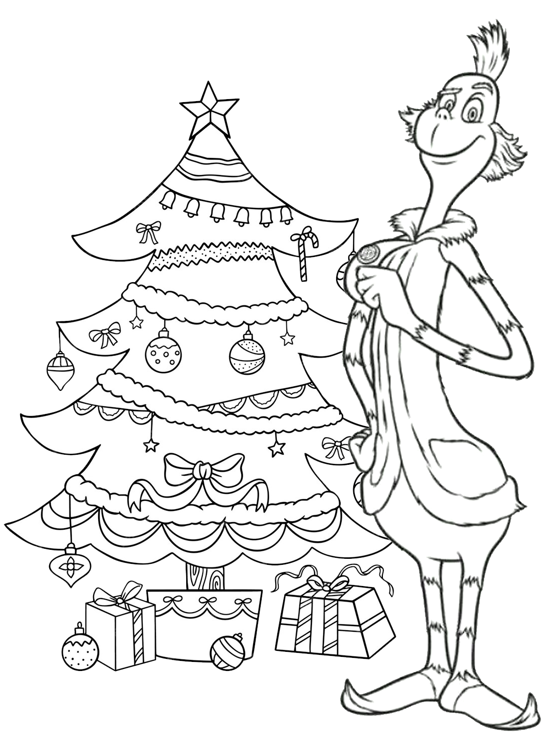Рождественская елка и страница Гринча