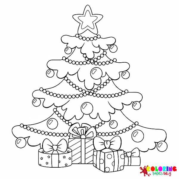 Disegni da colorare albero di Natale