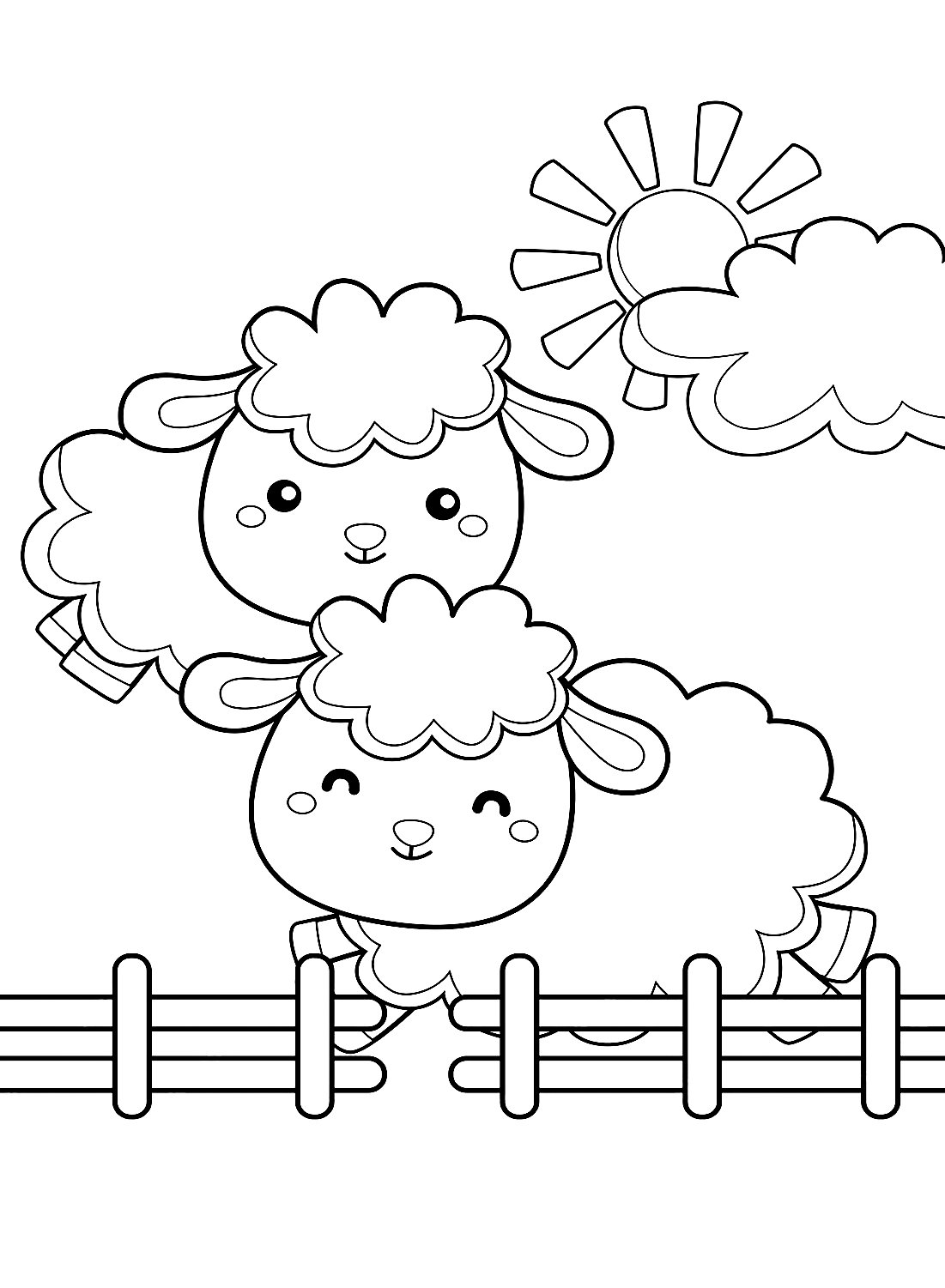 Chuppy Sheep Coloring Page