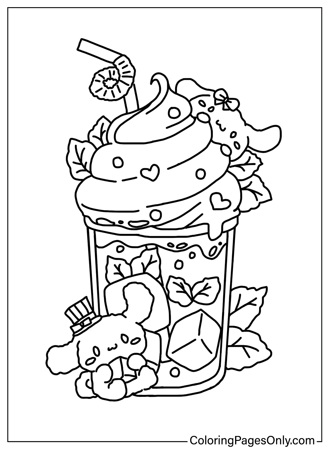 cinnamoroll free coloring pages