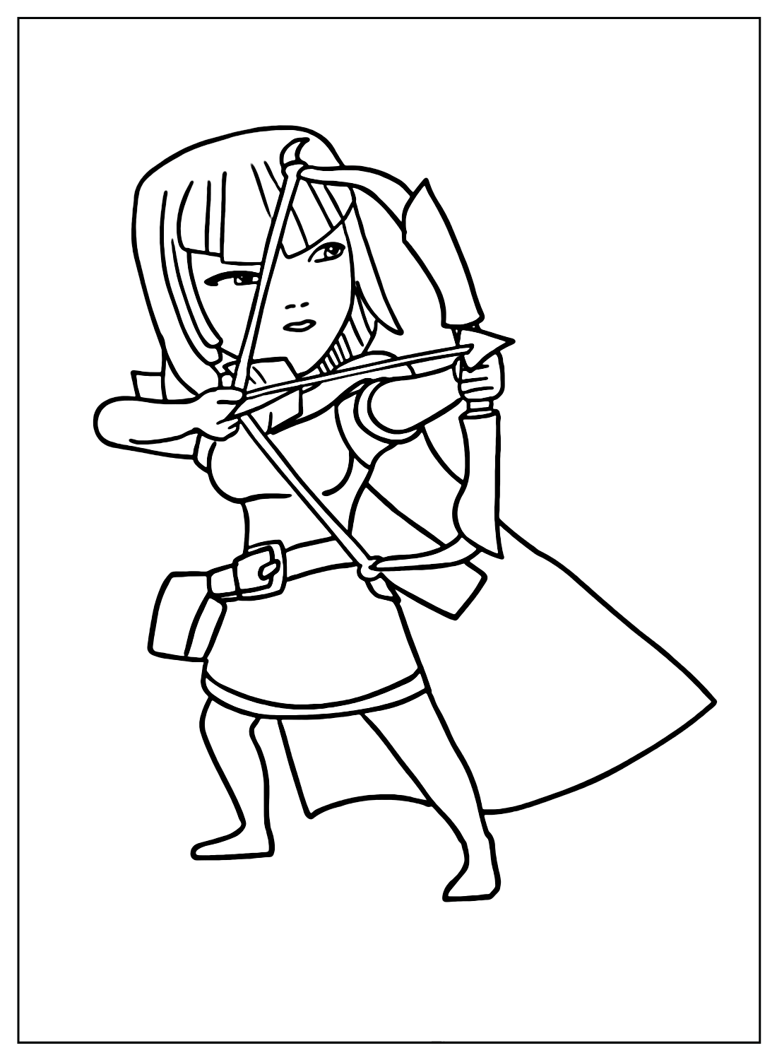Clash of Clans Archer Coloring Pages from Clash of Clans