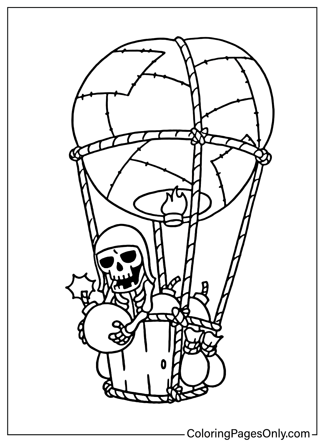 Clash of Clans Balloon Coloring Page from Clash of Clans