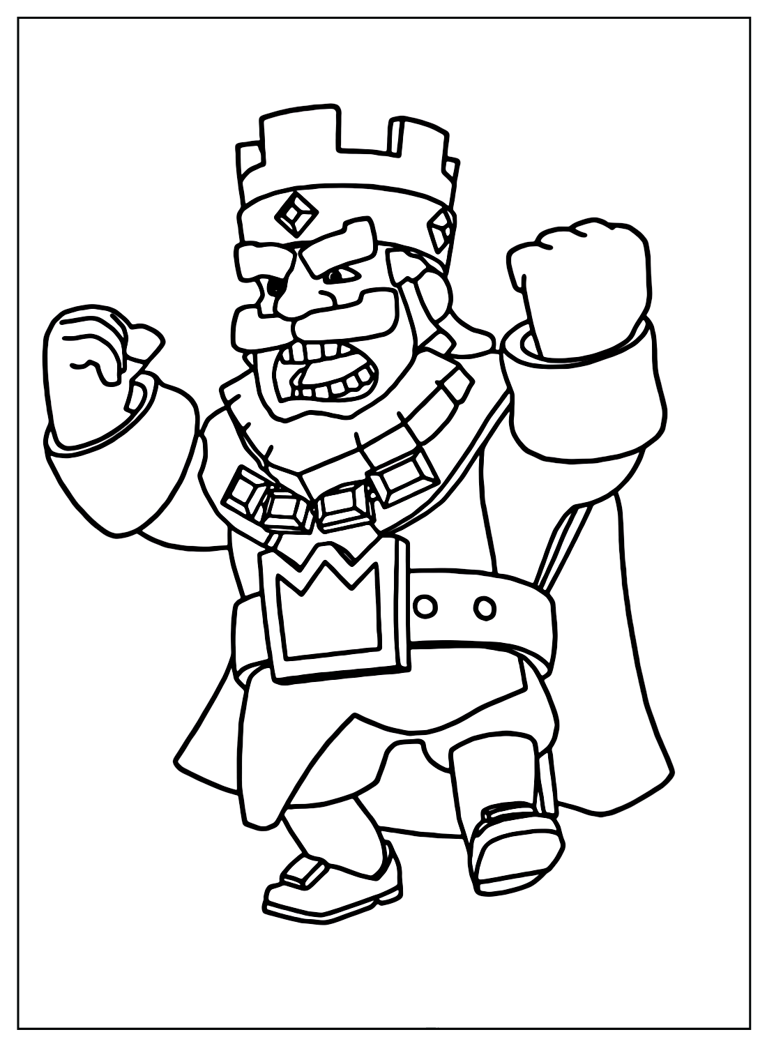 Clash of Clans Barbarian King Coloring Pages from Clash of Clans