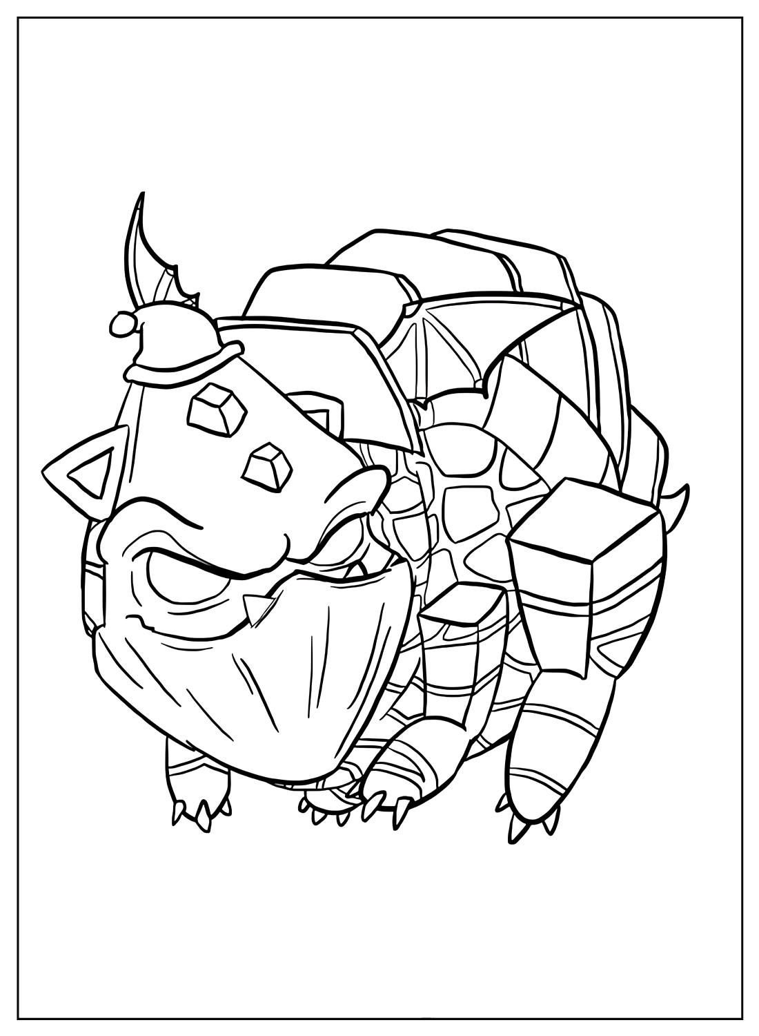 Clash of Clans Coloring Page Free from Clash of Clans