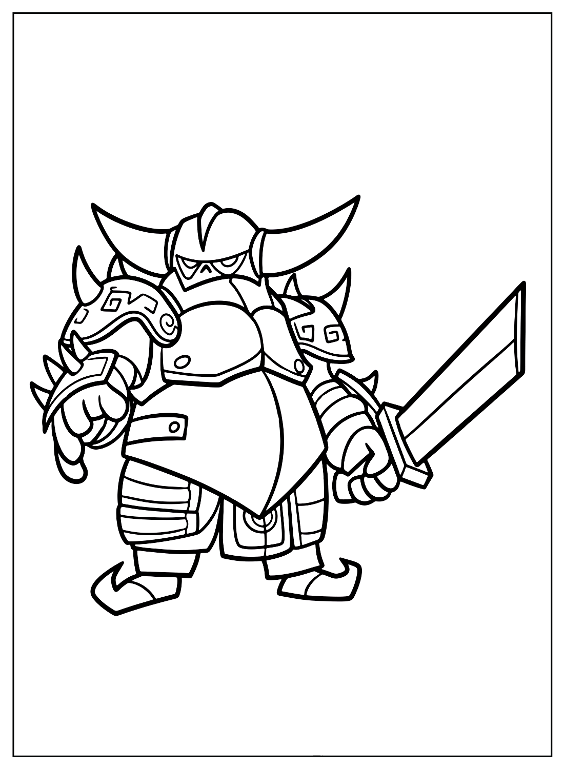 Clash of Clans Coloring Page To Print from Clash of Clans