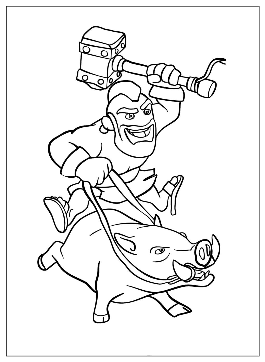 Clash of Clans Coloring Pages Printable from Clash of Clans