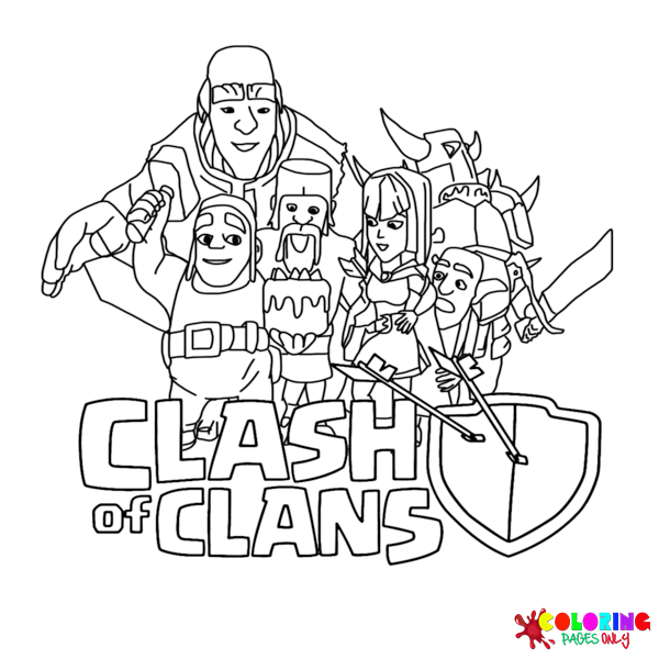 Clash of Clans kleurplaten