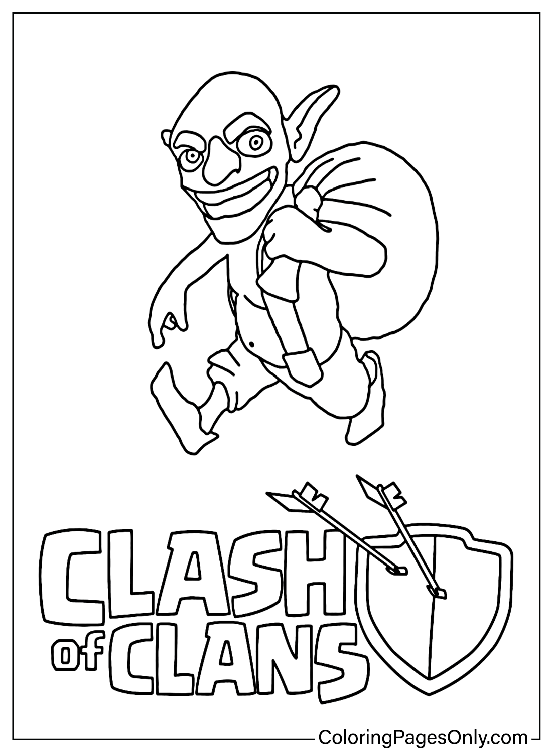 Clash of Clans Goblin Coloring Pages from Clash of Clans