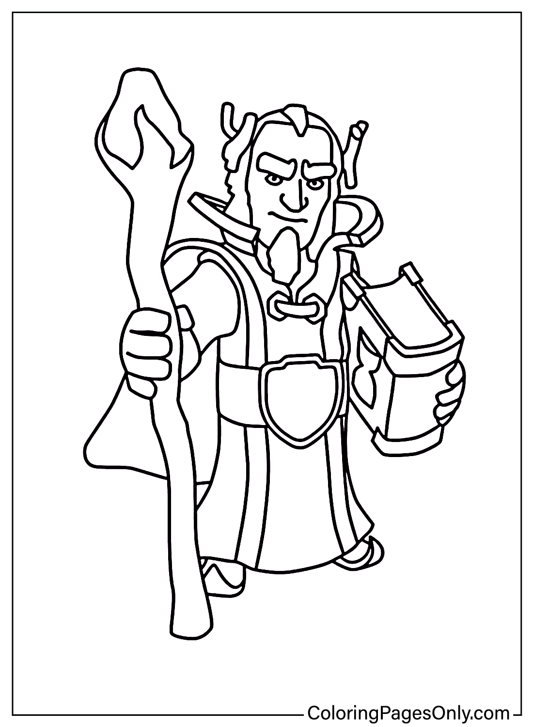 Clash of Clans Grand Warden Coloring Pages from Clash of Clans