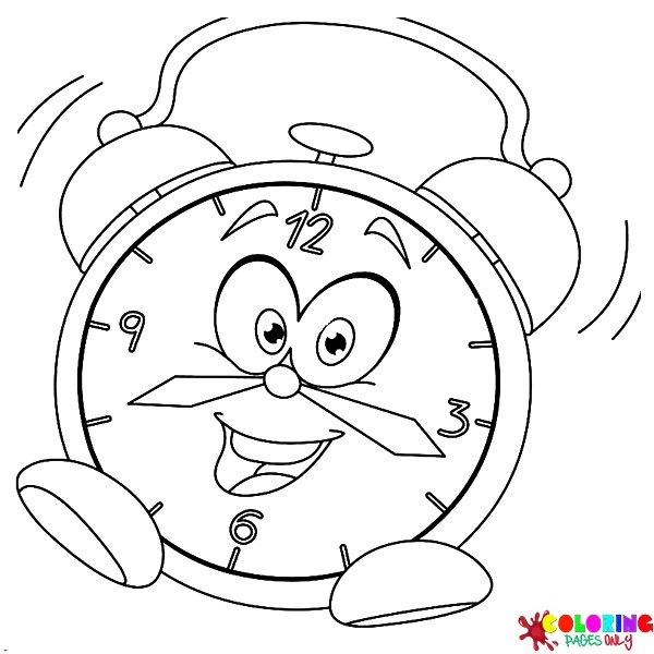 Clock Coloring Pages