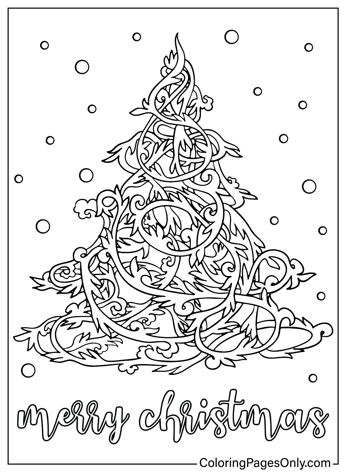 Color Page Christmas Tree