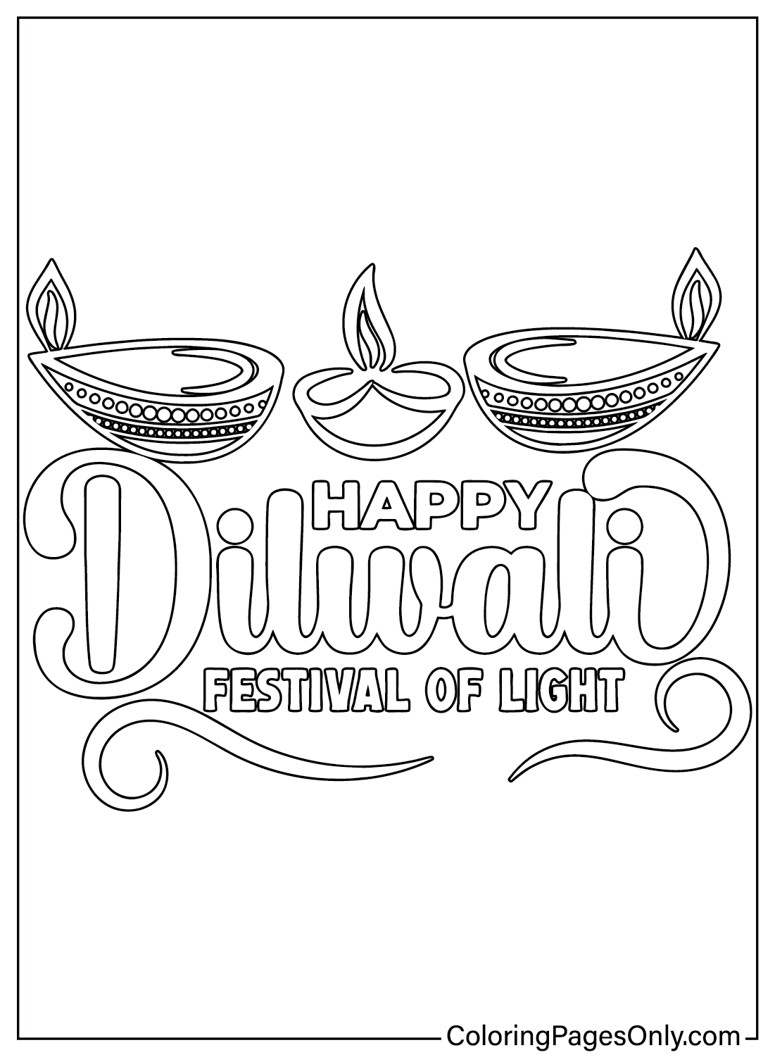 Kleurenpagina Diwali van Diwali