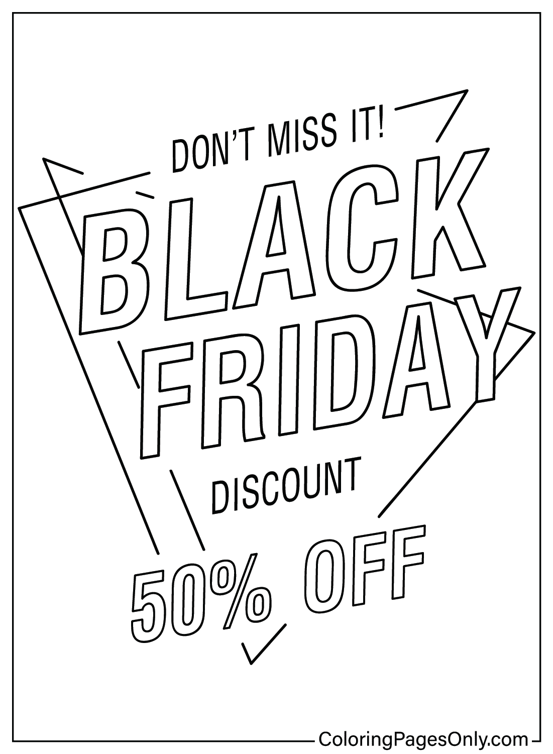Coloring Page Black Friday