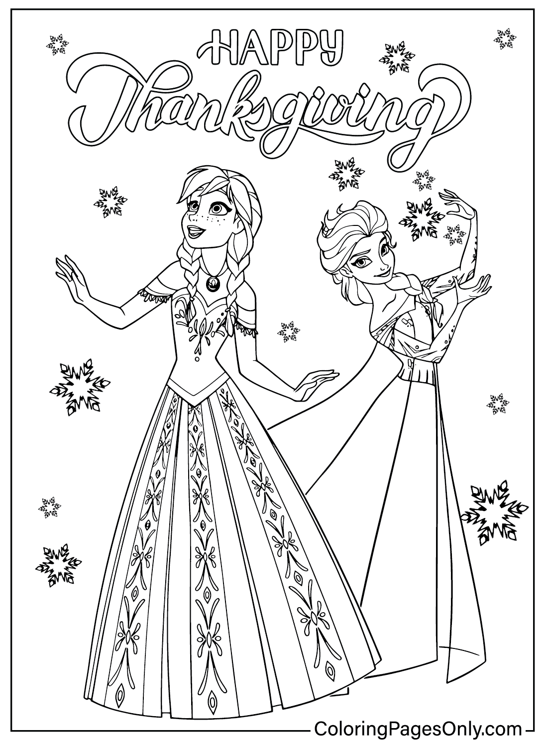 Coloring Page Disney Thanksgiving from Disney Thanksgiving