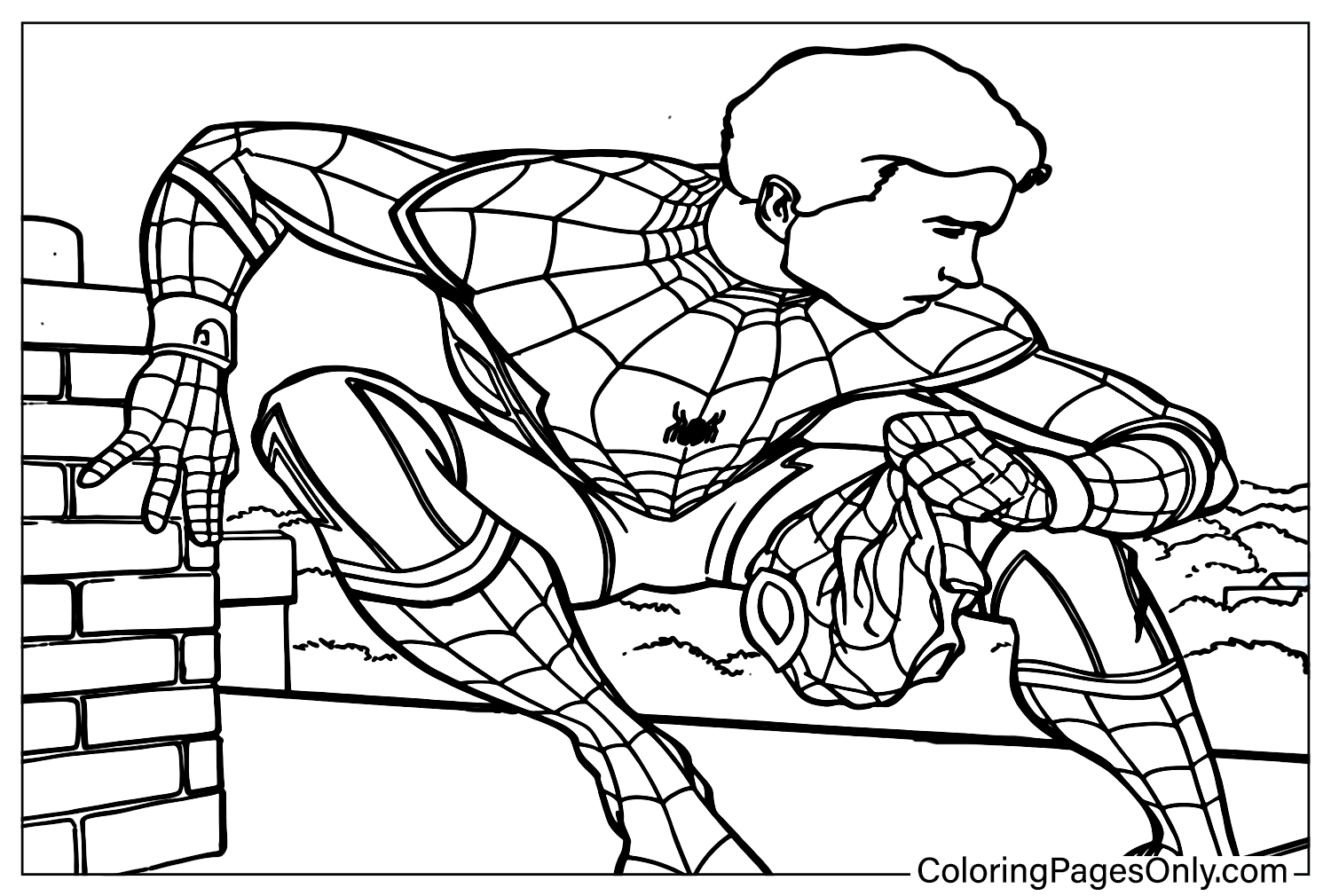 Coloring Page Free Spider-Man Far From Home