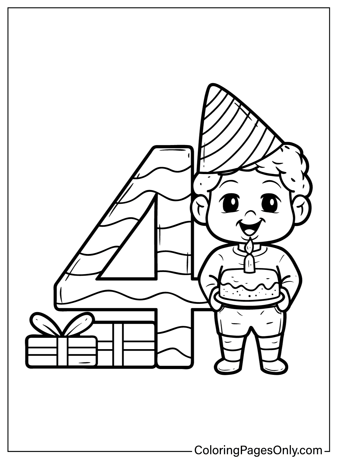 Coloring Page Number Free from Numbers