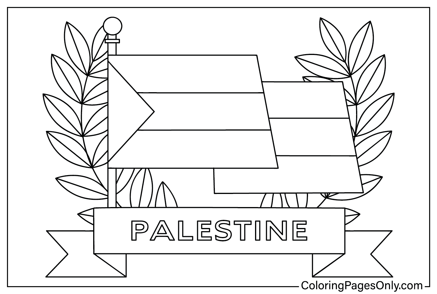 Coloring Page Palestine from Palestine