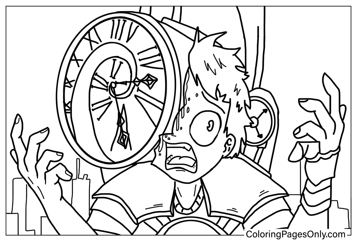 Página para colorir Titan ClockMan Animação de Titan Clock Man