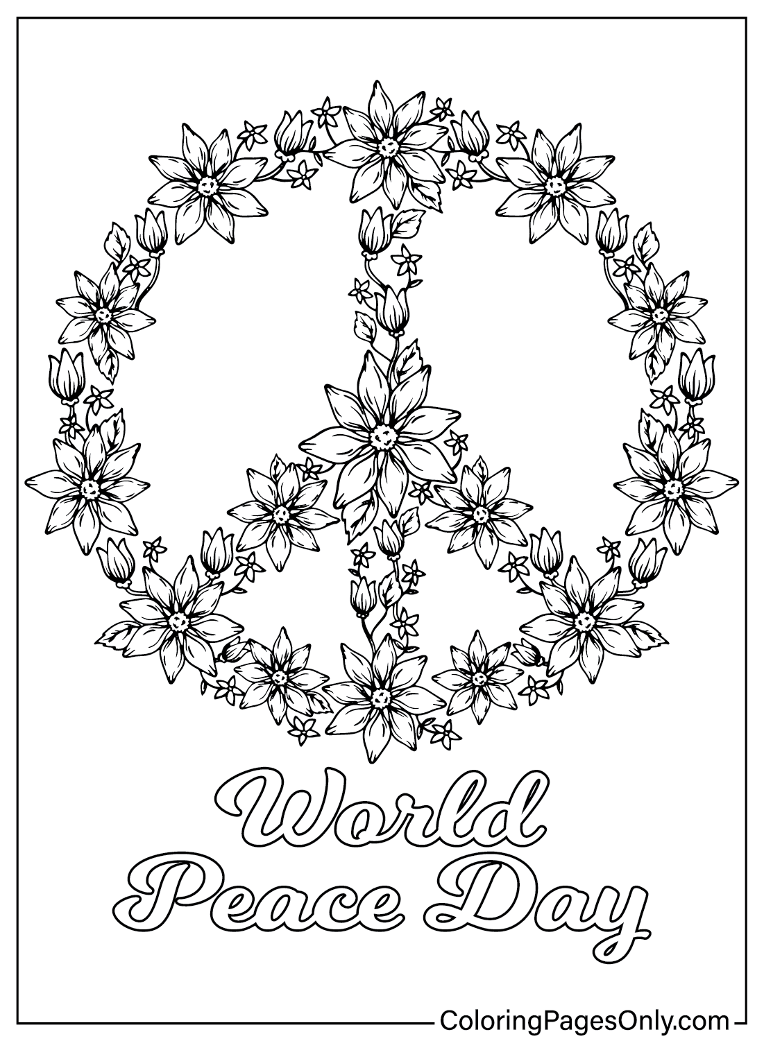 Coloring Page World Peace Day