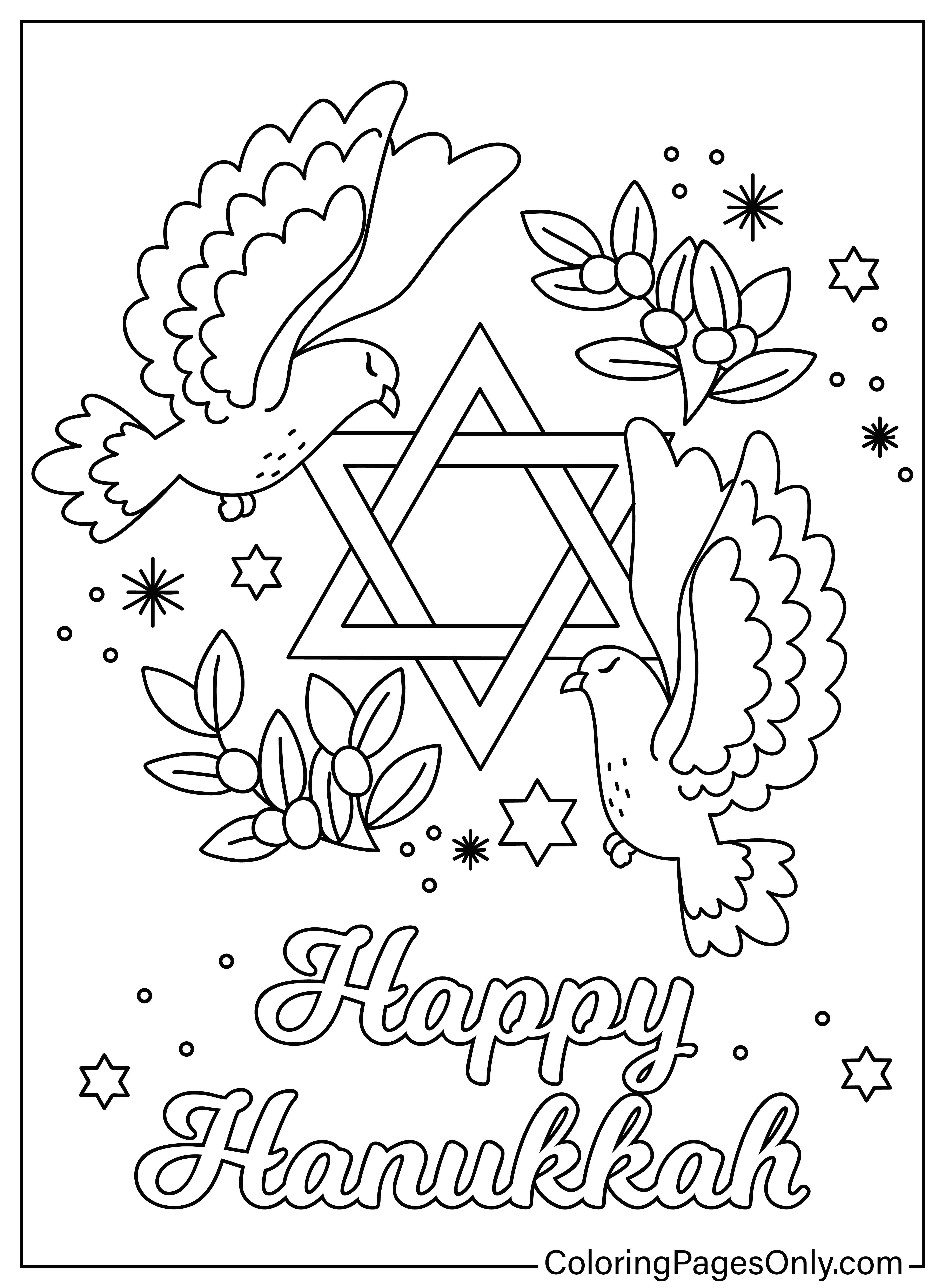 Foglio da colorare Hanukkah da Hanukkah