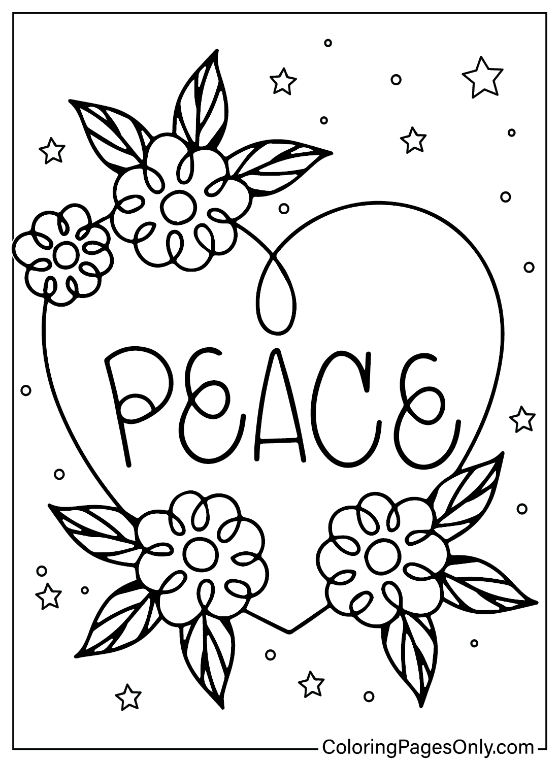 Coloring Sheet International Day of Peace from International Day of Peace
