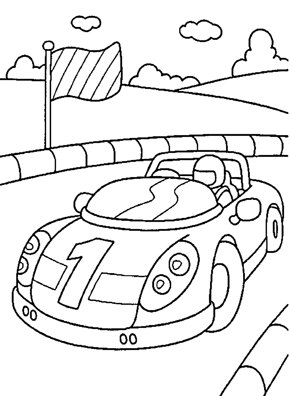 Coloring Sheet Race Car