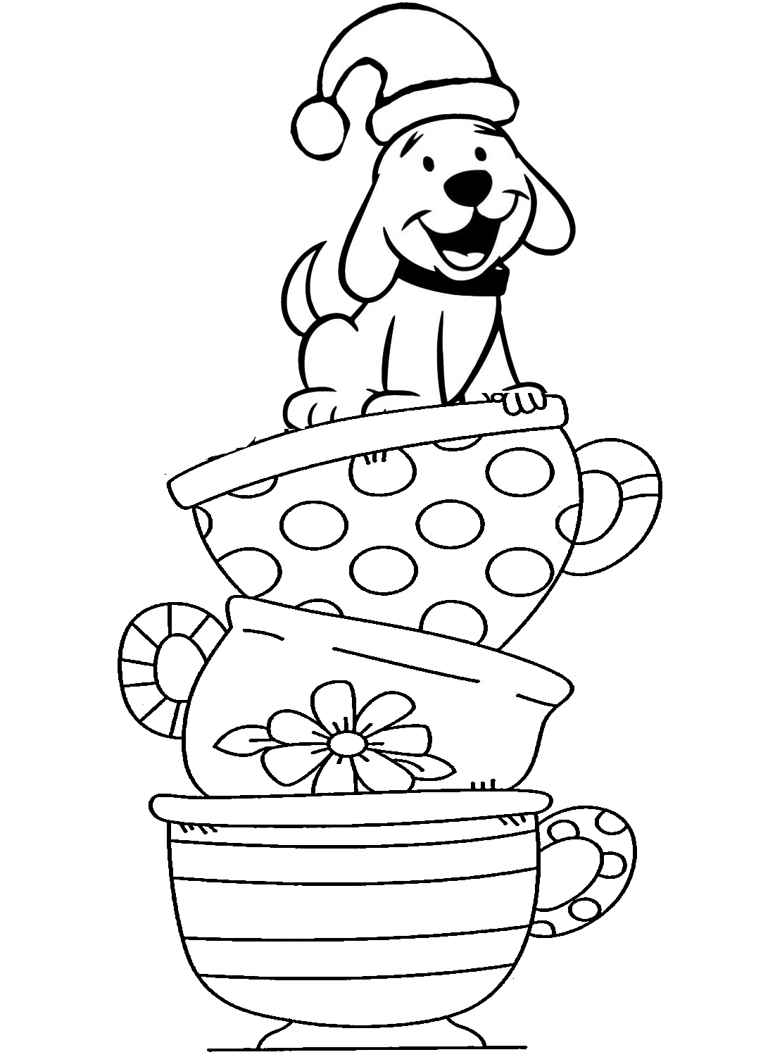 Coloring Sheet of Smile Puppy
