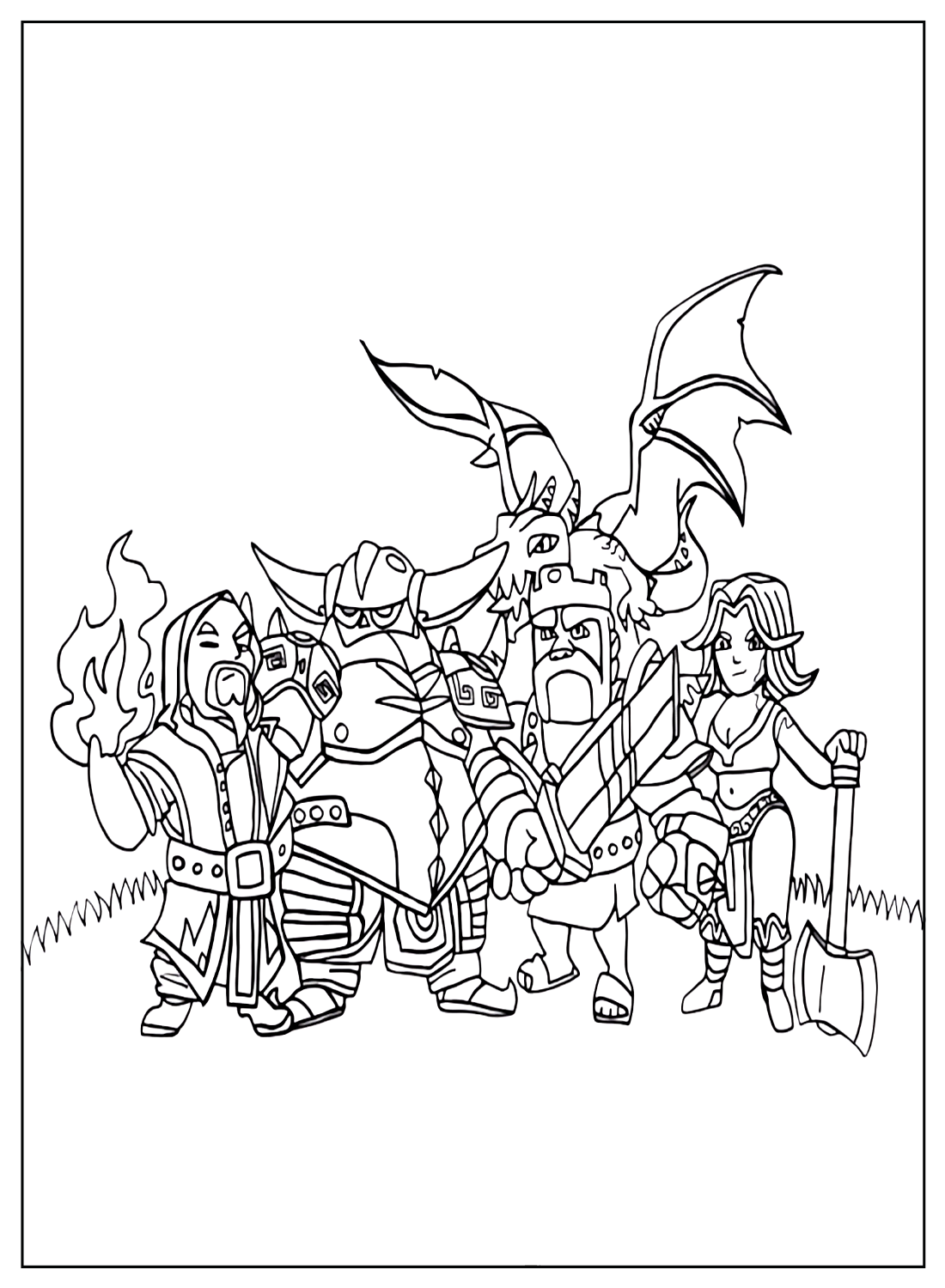 Coloring Sheets Clash of Clans from Clash of Clans