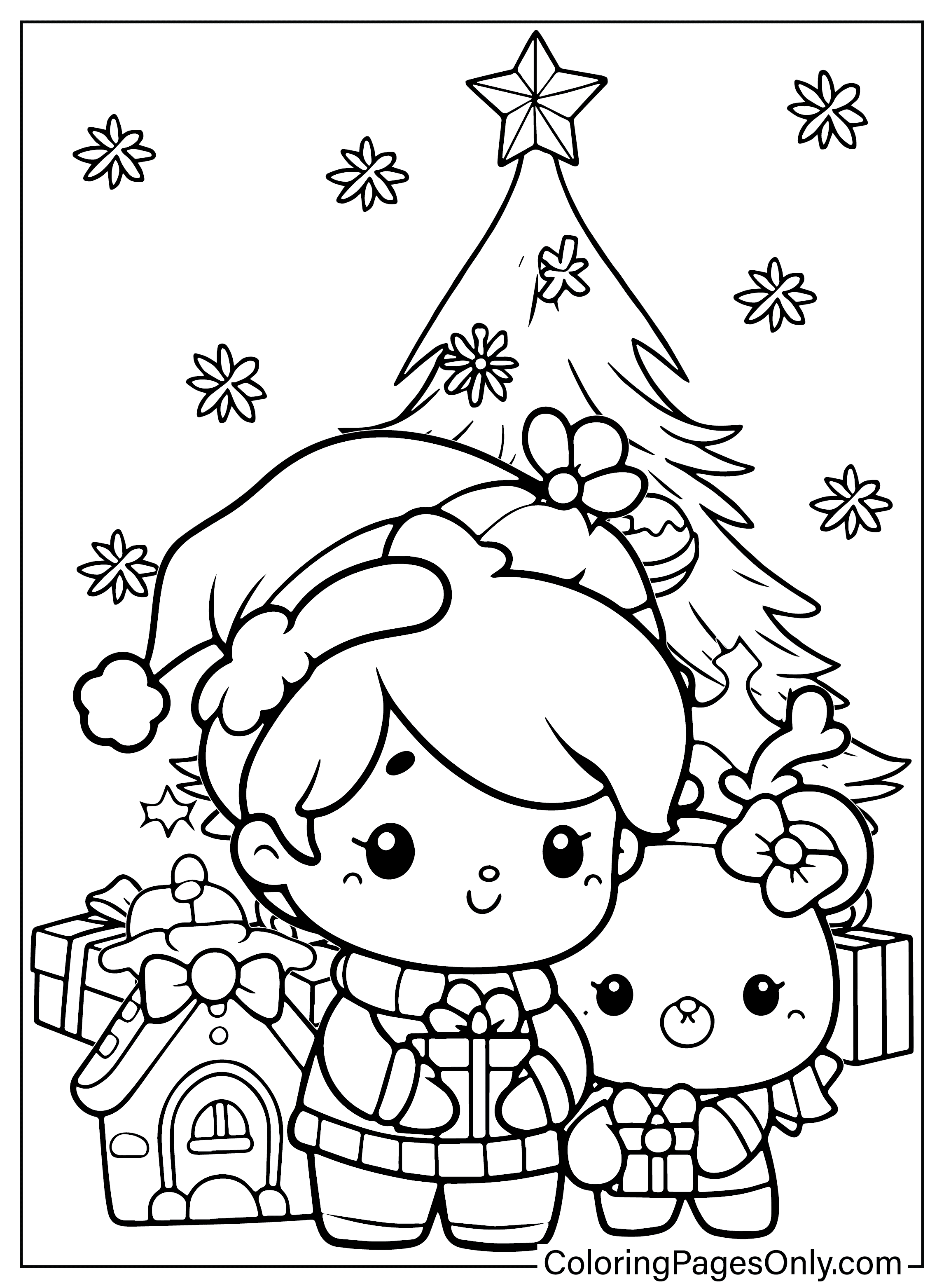 Desenho para colorir Cute Christmas de Cute Christmas