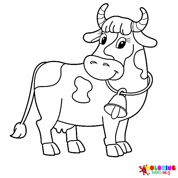 Desenhos para colorir de desenho de uma vaca maluca para colorir